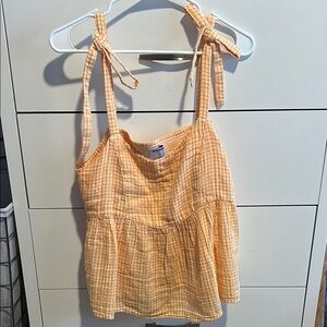 Old Navy Orange Smocked Camisole Top